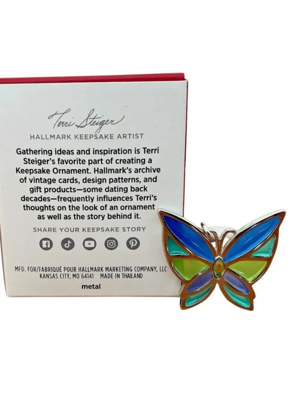 Hallmark 2025 BITTY BRIGHT BUTTERFLY ~ Miniature Christmas Ornament ~ NEW